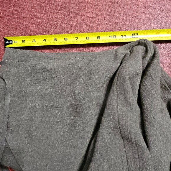 J. Jill Brown Wide-Leg Pants L Hemp/Silk/Organic Cotton Blend Stretch Drawstring - Picture 7 of 10